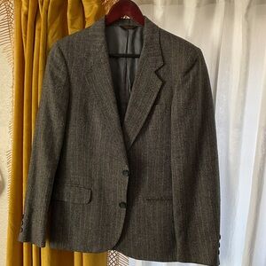 Adolfo Charcoal Textured Blazer